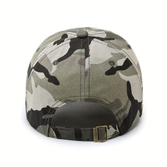 Camouflage Baseball Cap with American Flag Print