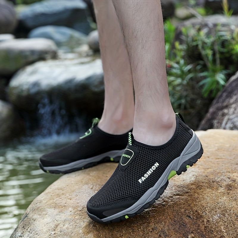 Men's Breathable Slip On Mesh Shoes For Outdoor Activities