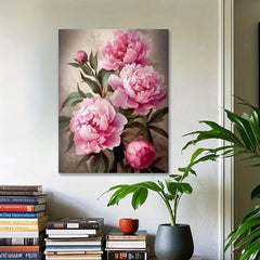 Gorgeous Blooming Peonies 40 64x50 Unframed DIY Digital Painting Kit by Number