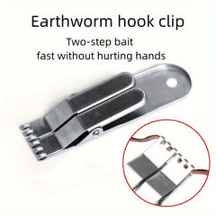 2pcs Earthworm Feeding Devices Stainless Steel Fishing Equipment