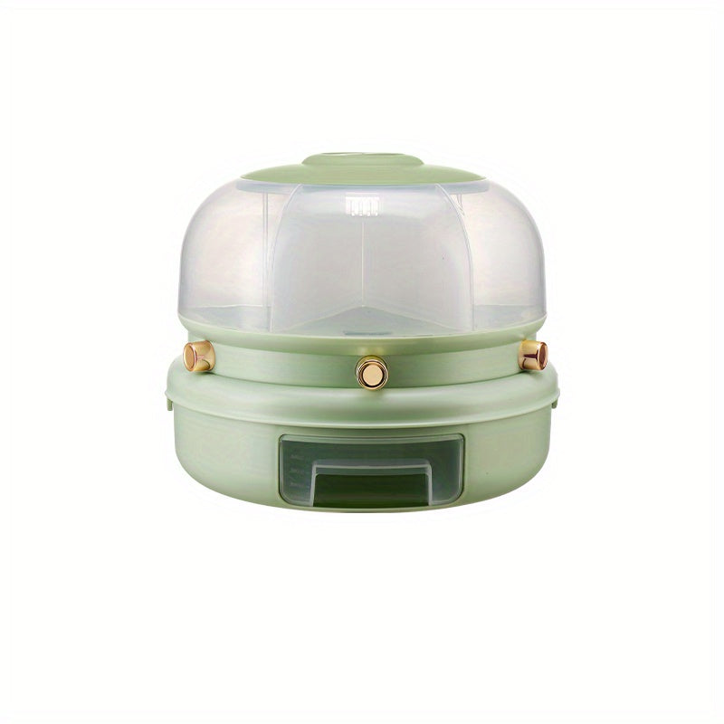 Rotating Double layer Rice Bucket Large Capacity Cereal Container