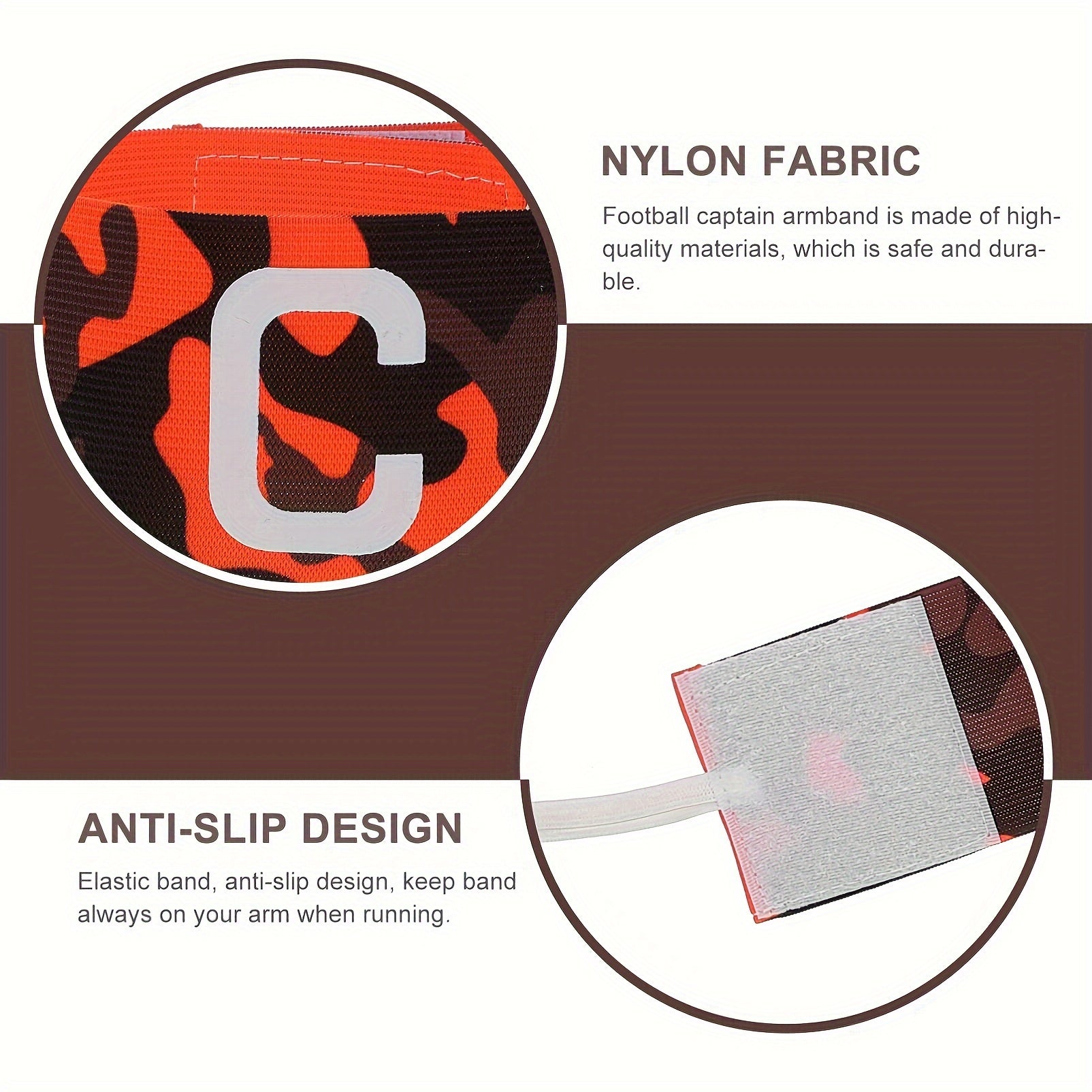Adjustable Football Captains Armband Elastic Band