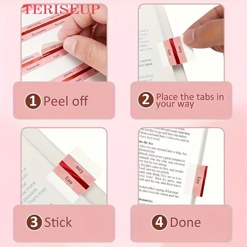 Rose Foil Edged Tabs for Old and Testament