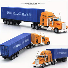 Alloy Container Truck QX1805 Sound and Light Vehicle Model