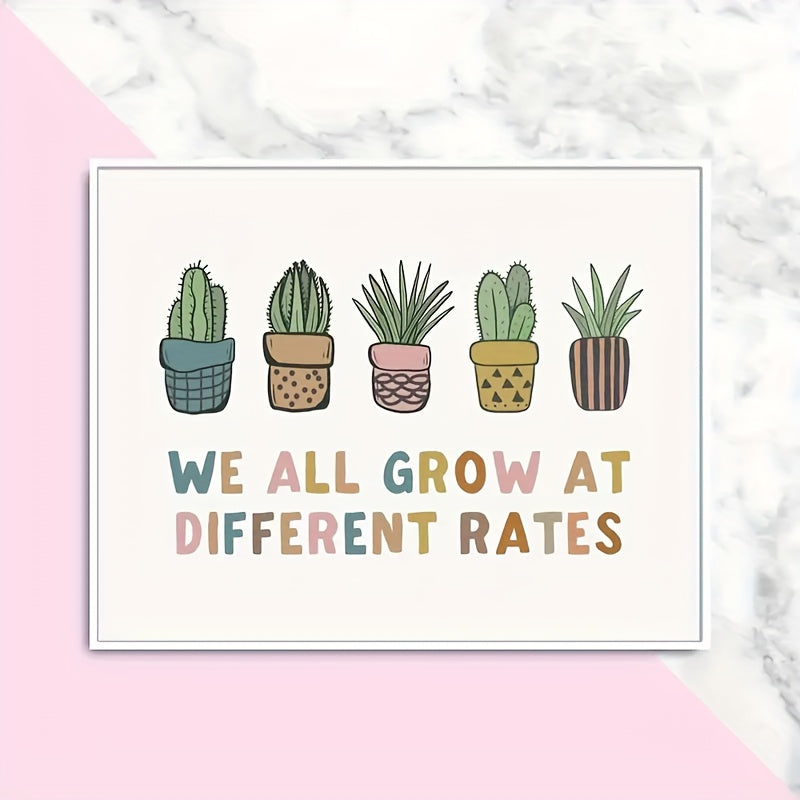 Bohemian Style Growth Mindset Classroom Poster 32X25 cm