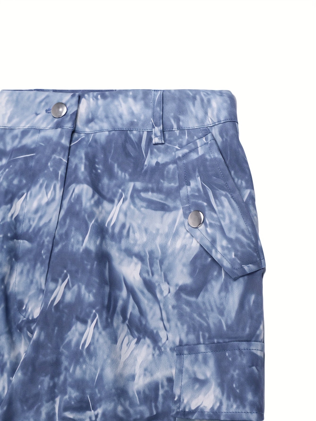 Camo Pants Straight Tube Loose Low Waist Pocket Jeans Women's Pants