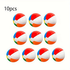 10pcs Inflatable Beach Balls for Pool Parties Hawaiian Luau & Carnivals