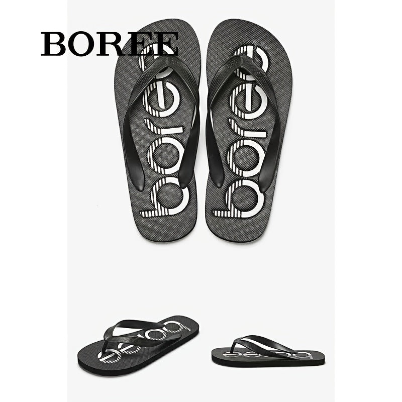 BOREE Men's Breathable Flip Flops Non slip Casual Indoor Home Slippers Shoes