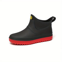 Men Rain Boots Low Top Waterproof Non-Slip Shoes for Outdoor Fishing