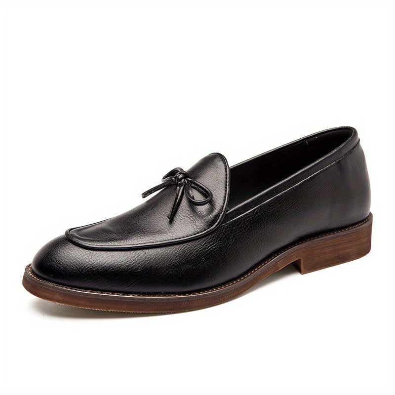 Men's Bowknot Loafer Shoes Non slip Slip On Shoes
