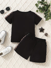 Baby Boys Casual T shirt & Shorts Set For Summer Holiday