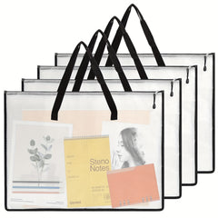 4pcs Artwork Bag Artwork Organizer Zipper Handle Posters Scrapbooking