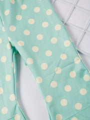 Girls Polka Dots Casual Flare Leg Pants for Spring & Summer