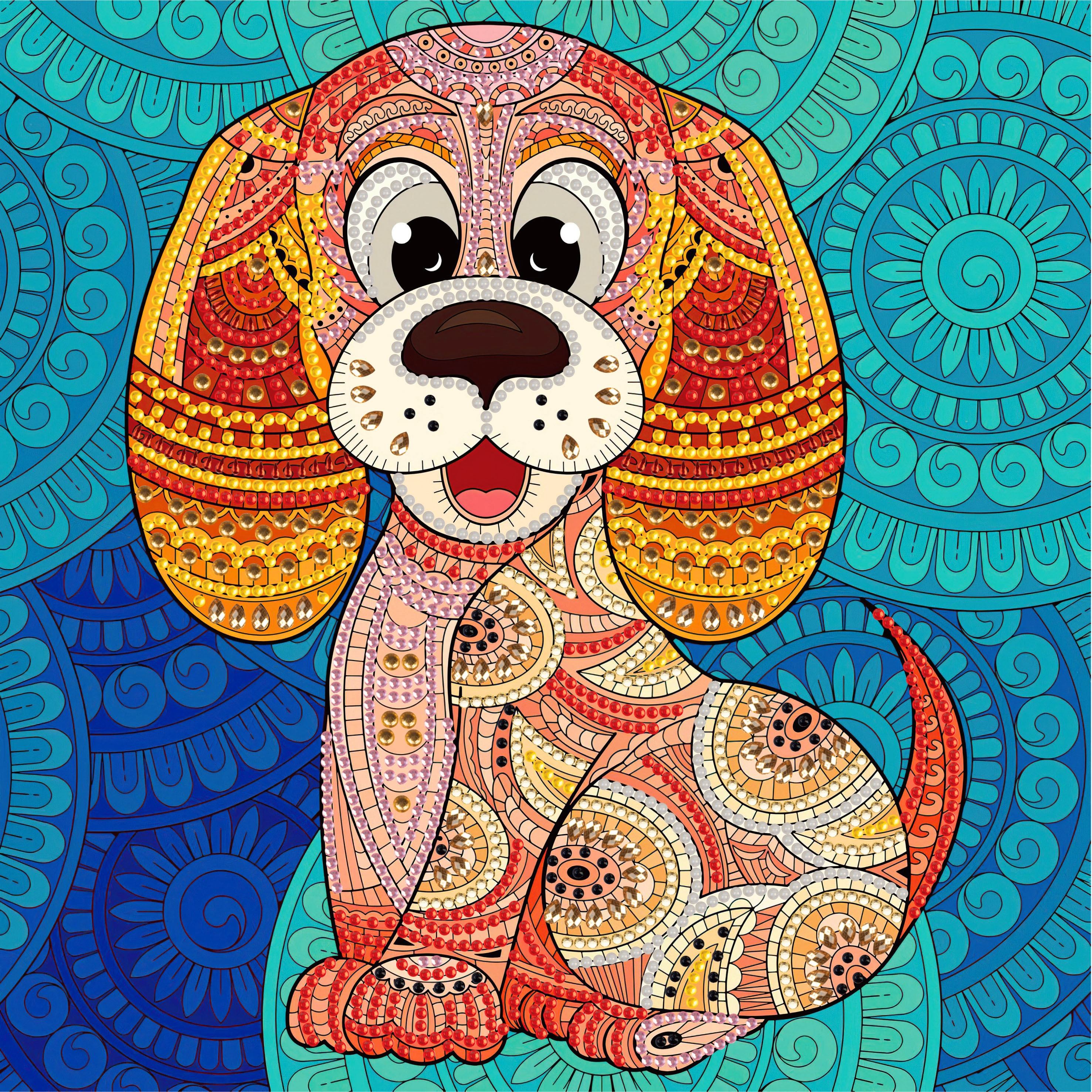Dog Diamond Painting Kit for Beginners - DIY 5D Diamond Art