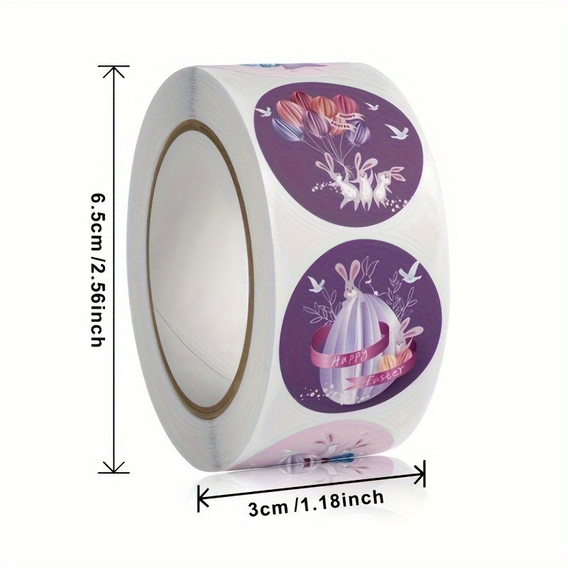 500pcs Easter Bunny Egg Cartoon Adhesive Seal Stickers