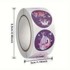 500pcs Easter Bunny Egg Cartoon Adhesive Seal Stickers