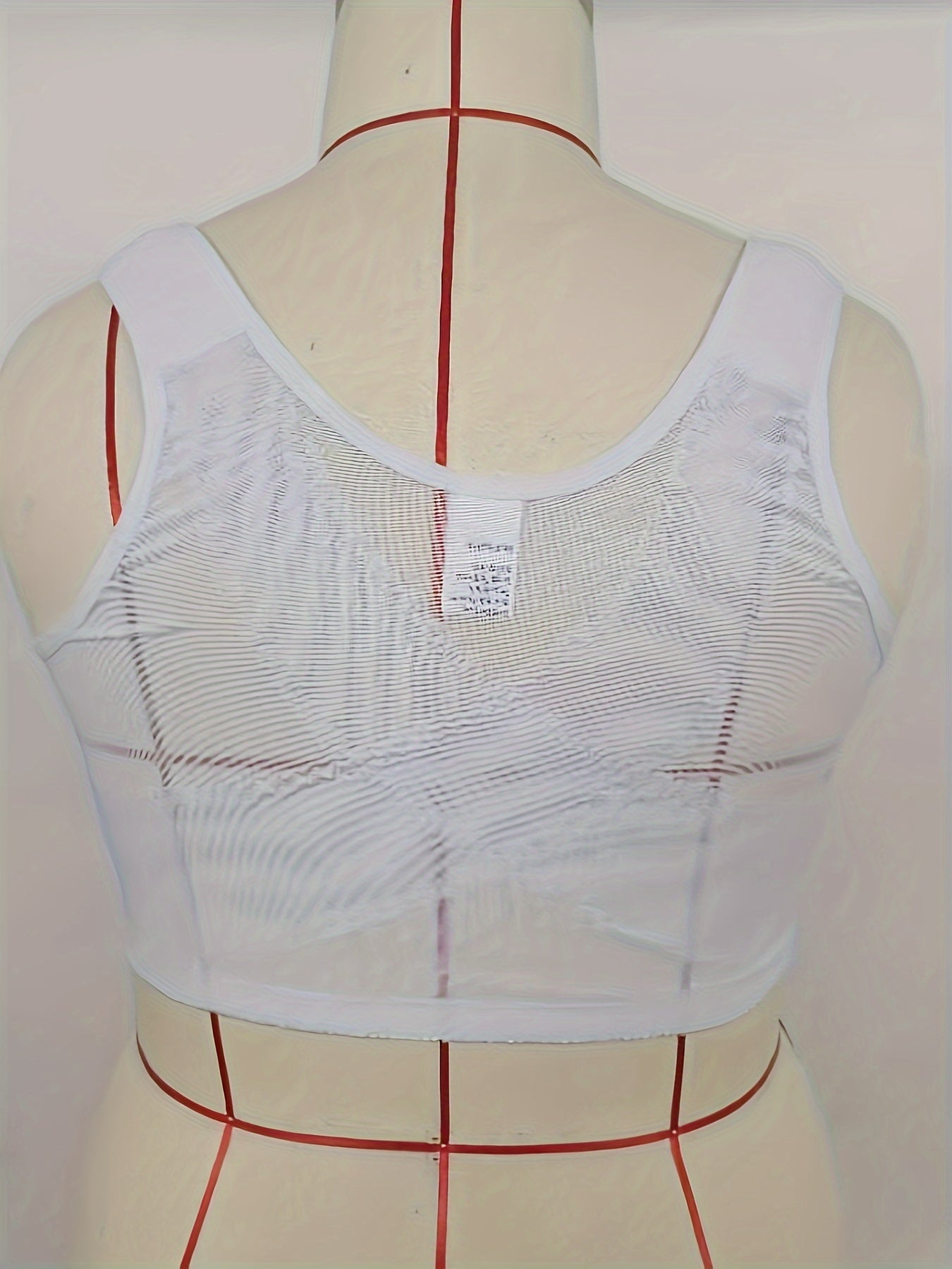 Plus Size Bra Women's Plus Contrast Mesh Closure Front Wireless Full Coverage