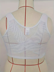 Plus Size Bra Women's Plus Contrast Mesh Closure Front Wireless Full Coverage