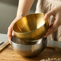 Stainless Steel Salad Bowl Instant Noodle Bowl Serving Bowl