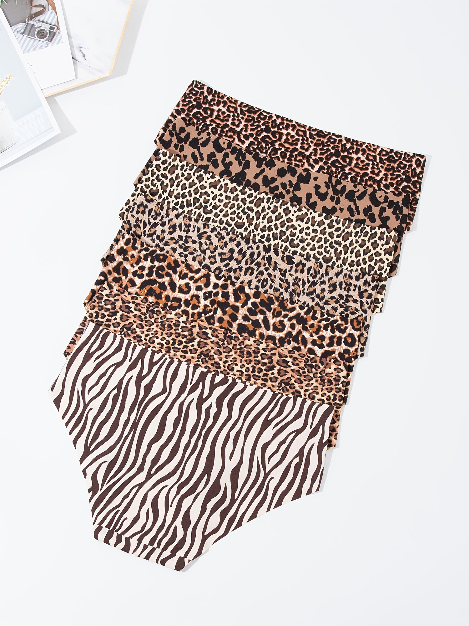 7pcs Seamless Leopard Briefs Stretchy Intimates Panties