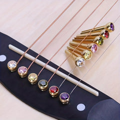 Crystal Inlaid Guitar String Nail Set for Enhanced Sound and Aesthetics