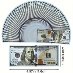 600pcs US 100 Movie Prop Money Bills for Film TV Productions Art Decorations