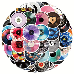 50pcs Retro Vinyl Record Graffiti Sticker Decoration Waterproof Stickers