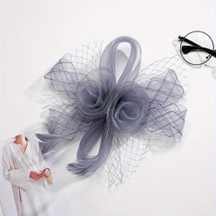 Mesh Flower Head Piece Bridal Fascinator Headpiece