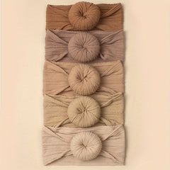 5pcs Jacquard Donut Wide Headband for Infant Toddler