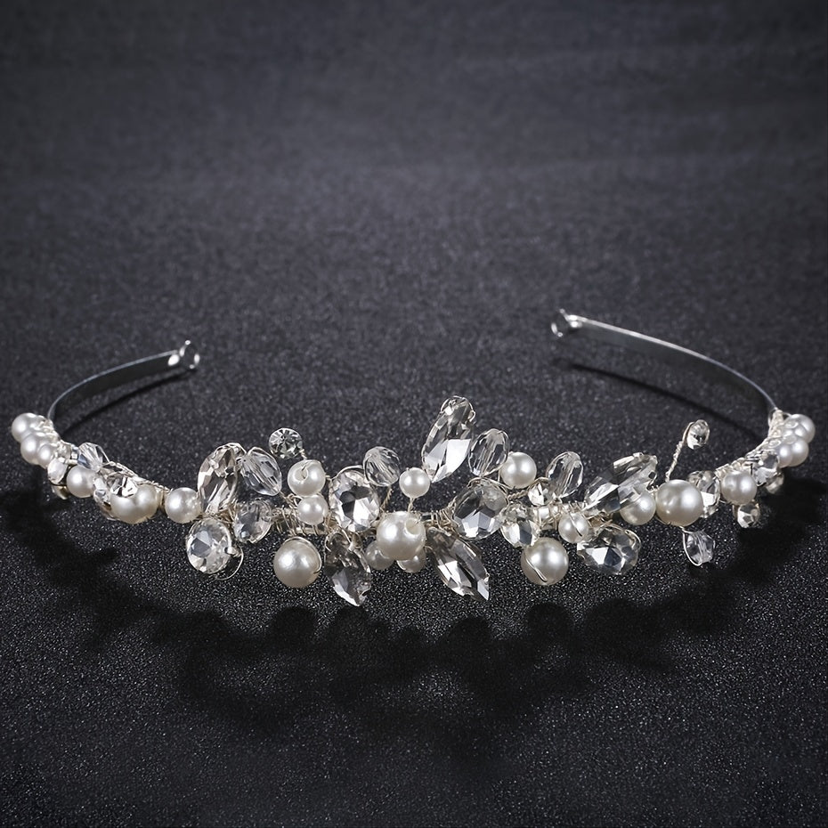 Faux Pearl Hairband Headband Party Favor Decorations Princess Tiara