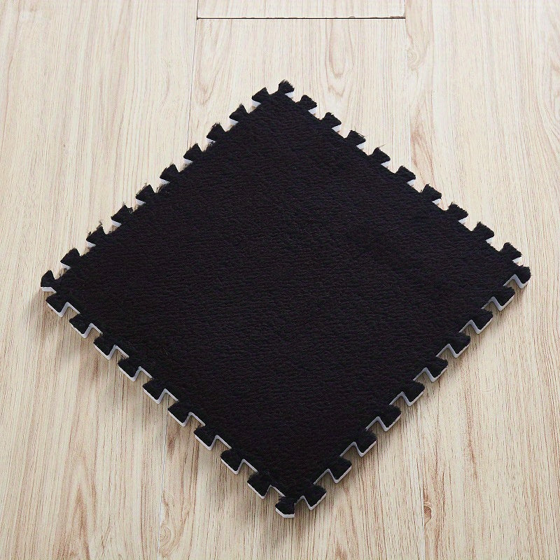Velvet Puzzle Floor Mat for Crawling Games and Bedrooms
