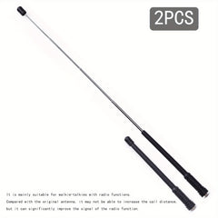 2pcs 16 Inch Retractable Walkie Talkie Antennas VHF UHF Compatible With BF UV 5R