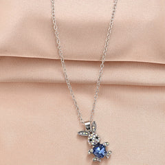 Crystal Rabbit Pendant Necklace - Fashionable Girl Party Jewelry