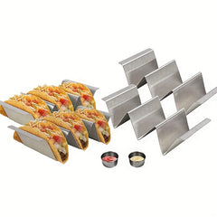 1pc Stainless Steel Taco Holder Reusable Taco Stand Rack S