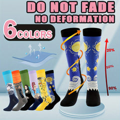 Novelty Pattern Men's Compression Sport Socks