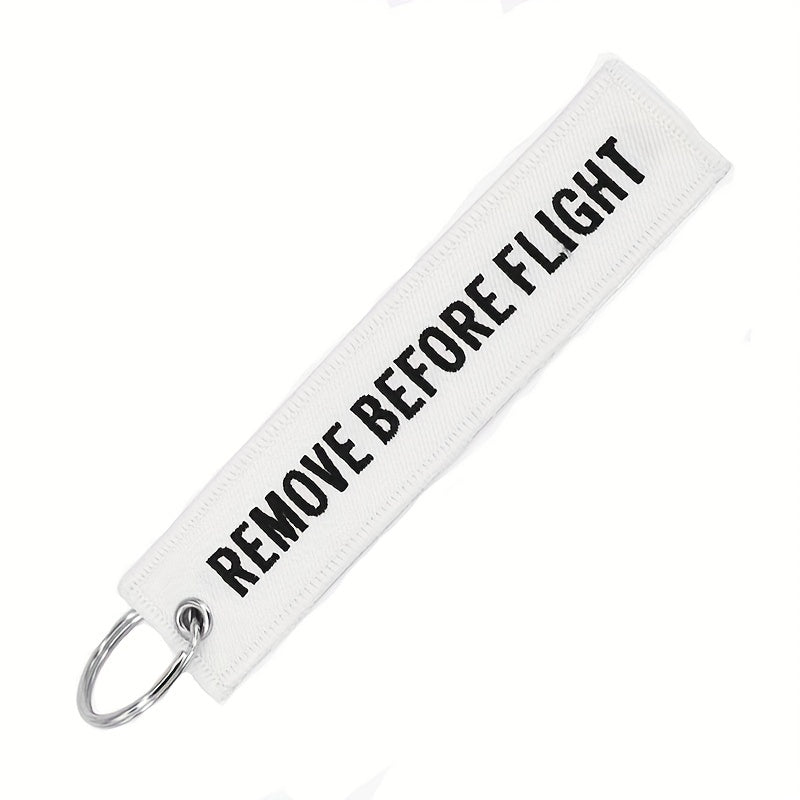 4pcs Letter Charm Keychain Embroidered Bag Car Earphone Acc