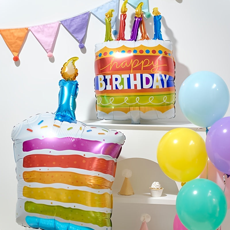 Birthday Cake Balloons Cartoon Decoration Dessert Ornaments