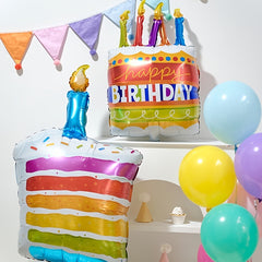 Birthday Cake Balloons Cartoon Decoration Dessert Ornaments