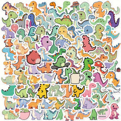 100pcs Little Dinosaur Vinyl Waterproof Stickers Scrapbook Laptop Skateboard