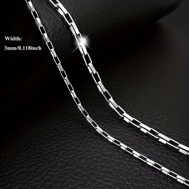 Titanium Steel Necklace Long Box Chain Men's Women's Jewelry