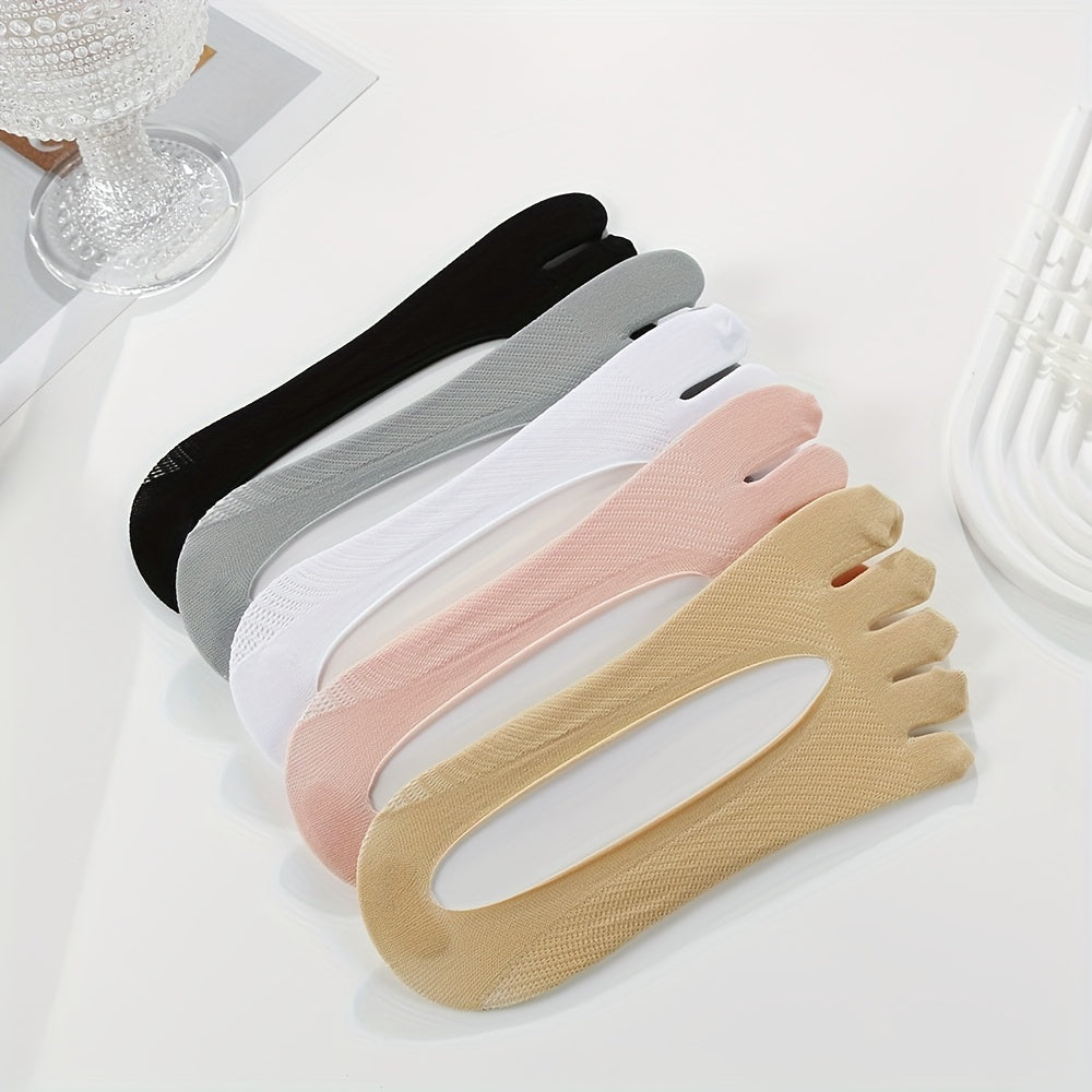 Breathable Five Toe Socks for Women - Non-slip Athletic Running Stockings