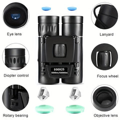 HD Zoom Folding Binoculars Long Range Telescope Low Light Night Vision