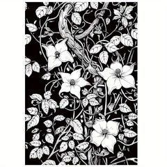 Deluxe Happy Plant Drawing Book 22 Pages - Thicker Paper, Adult Coloring Book