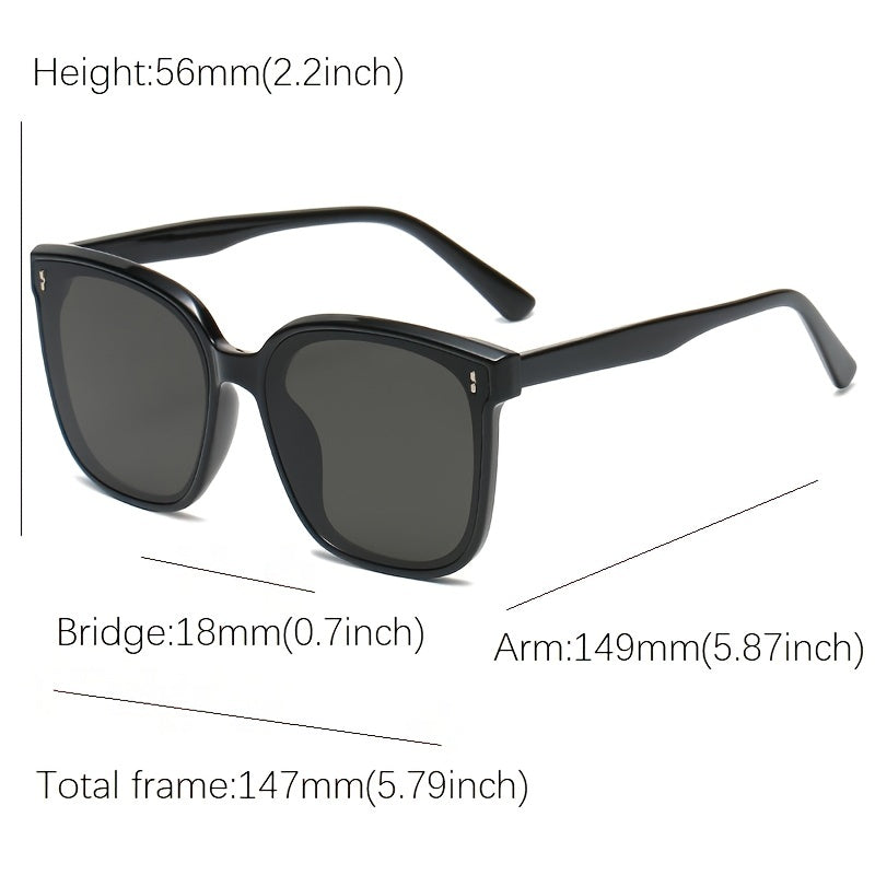 Vintage Ladies Oversized Square Sunglasses UV400