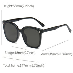 Vintage Ladies Oversized Square Sunglasses UV400