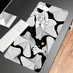 Oversized Gaming Desk Pad Disordered Theme Pattern 3D Printed Mouse Pad