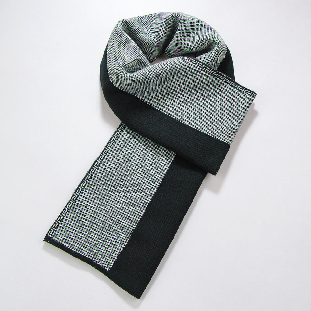 Men's Vertical Stripes Thick Scarf Warm