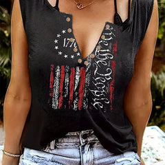 Vintage Sleeveless Tank Top Women's Clothing