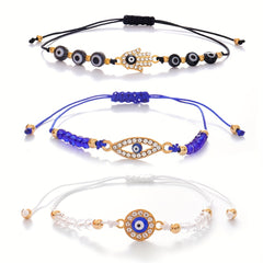 Evil Eye Bracelets Mexican Handmand String Kabbalah Mal De Ojo Protection