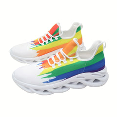 Men's Slip On Blade Sneakers Rainbow Athletic Shoes